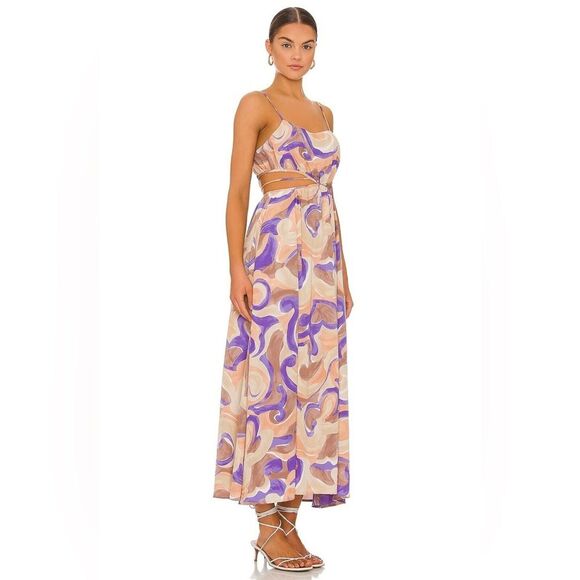 NWT ASTR the Label Sanger Dress in Purple Peach Swirl Size S - Picture 2 of 6